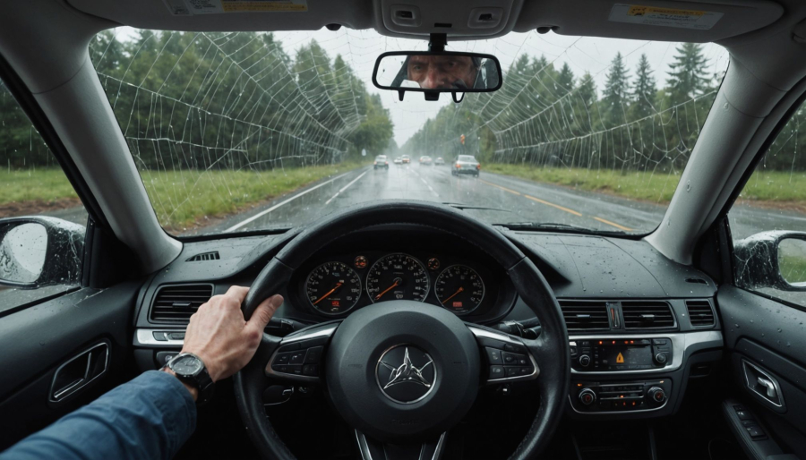 Quels risques en roulant avec un pare-brise fissuré ?